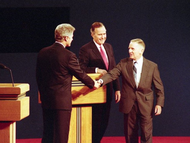 The 1992 presidential debate — Bush, Clinton, and Perot